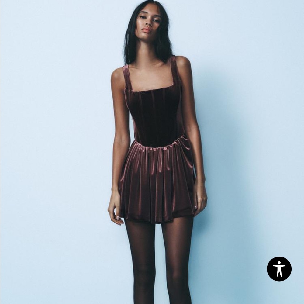 Zara velvet dress